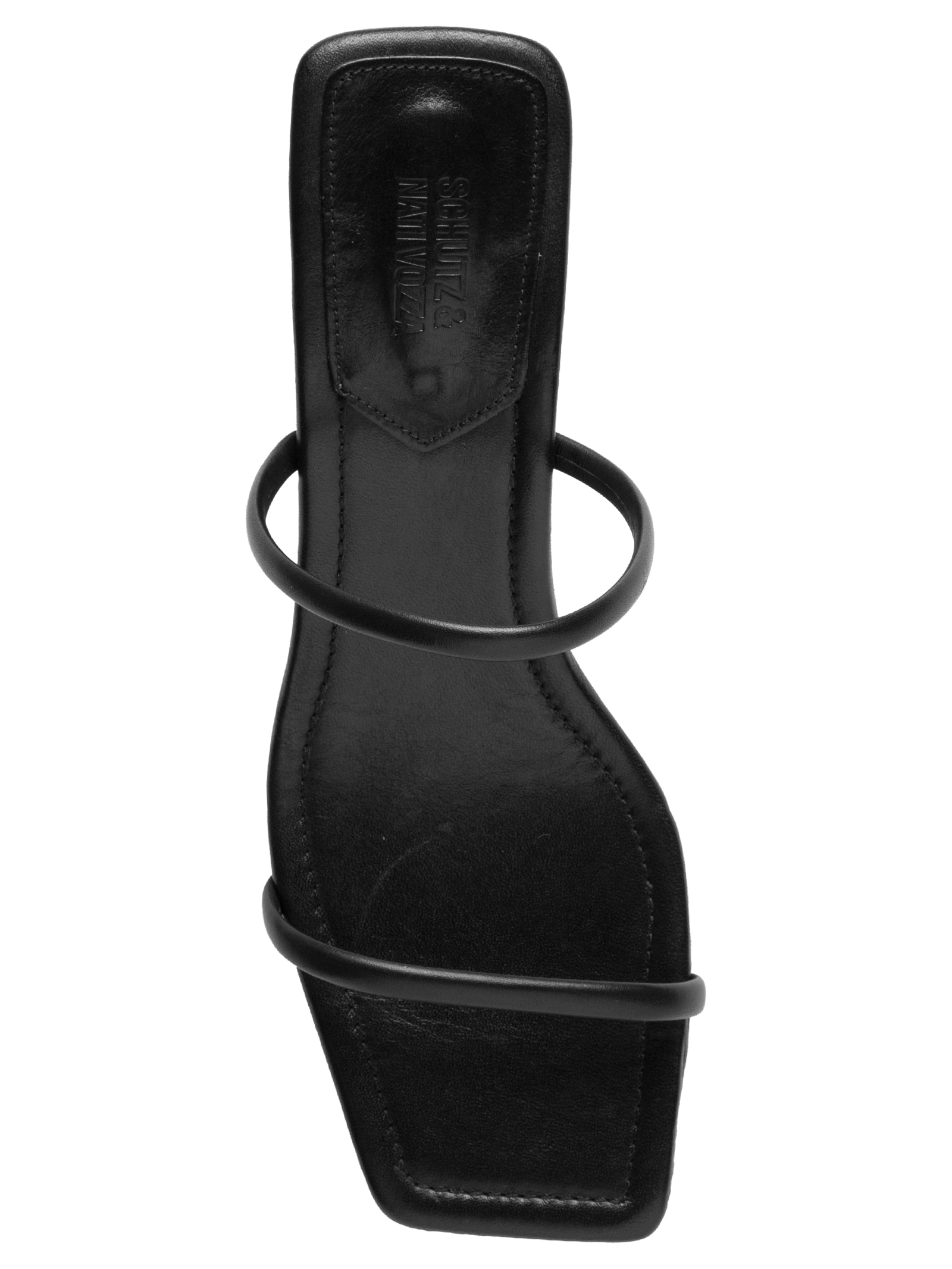 Sandália Feminina Salto Atanado Prime Preto Schutz + Nati Vozza