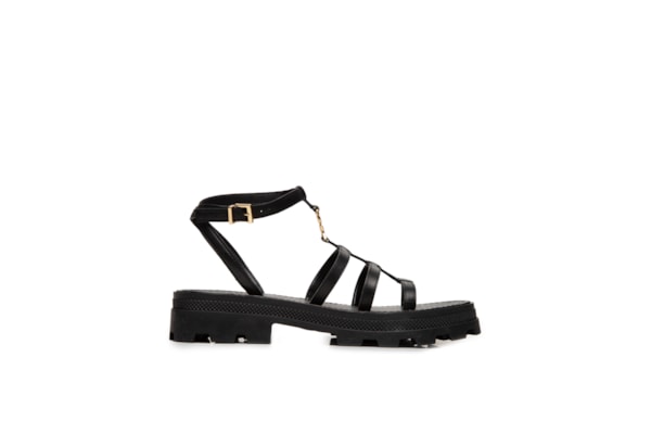 Sandália Feminina Salto Baixo Atanado Prime - Preto