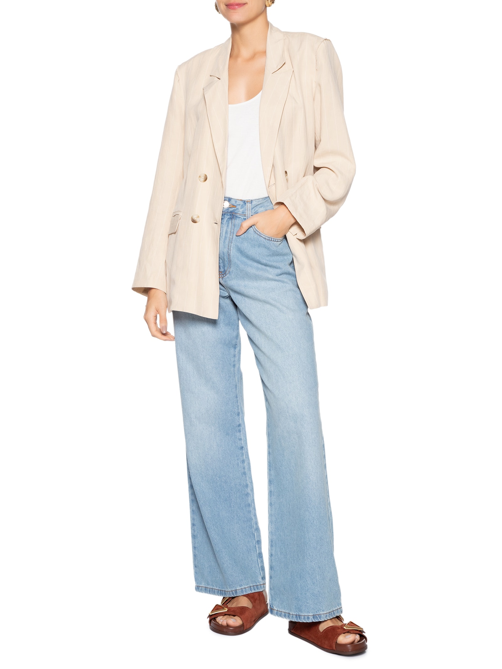 Sandália Feminina Salto Baixo Marrom Schutz