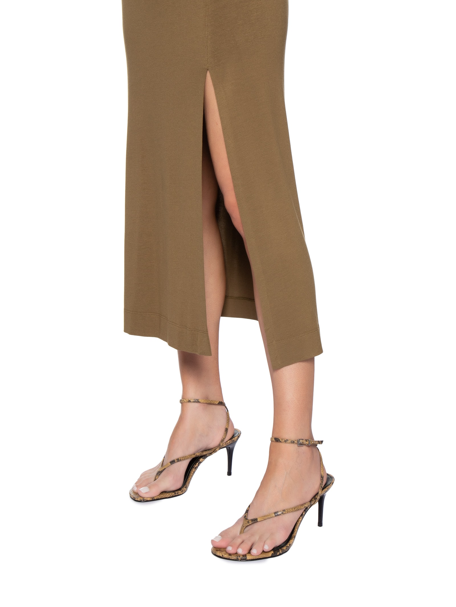 Sandália Feminina Salto Fino Bico Redondo  Verde Schutz