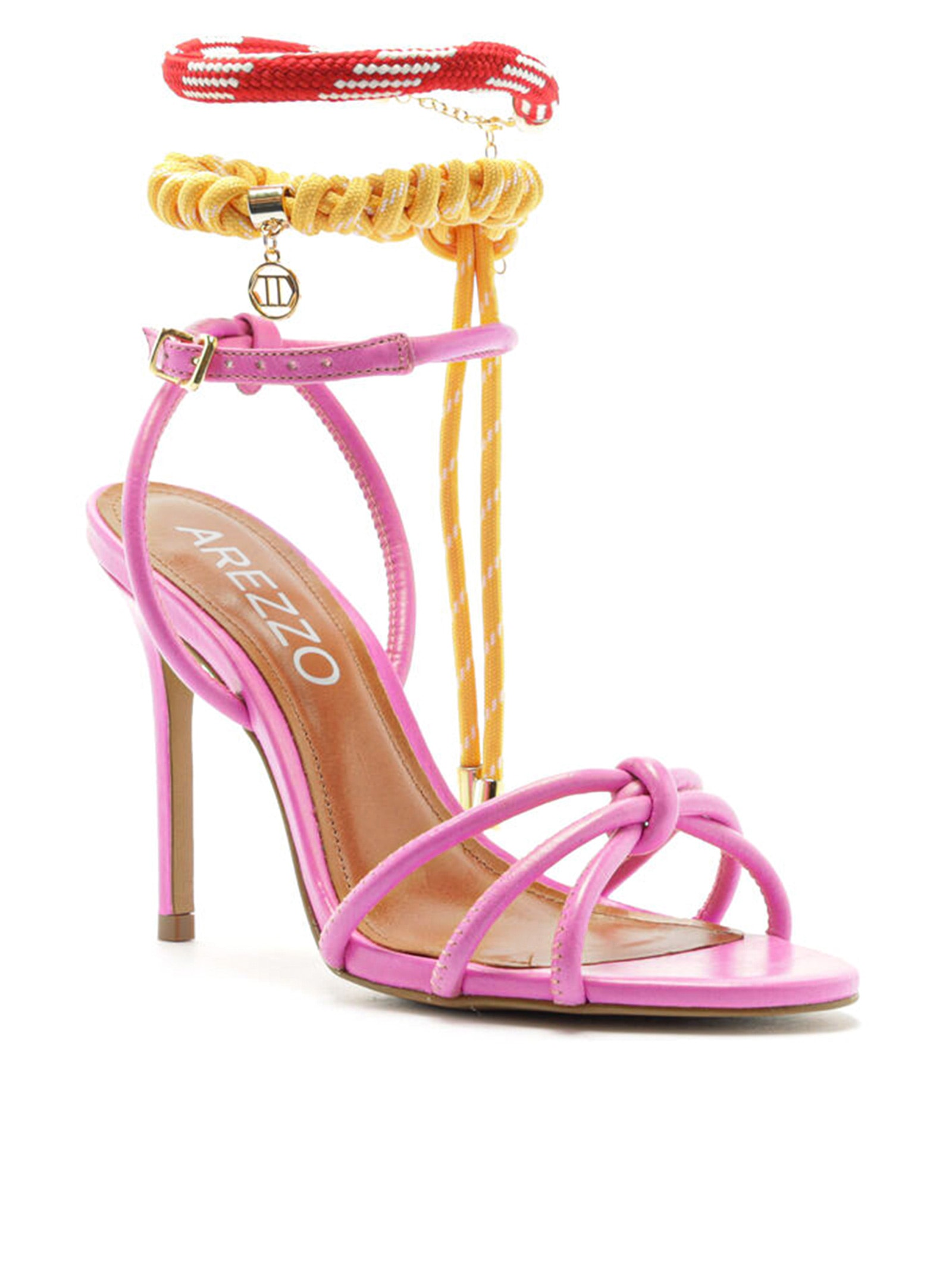 Sandália Feminina Salto Fino Custom Anklet - Arezzo - Rosa