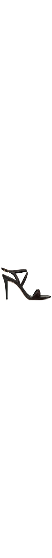 Sandália Feminina Salto Fivela Tiras - Preto