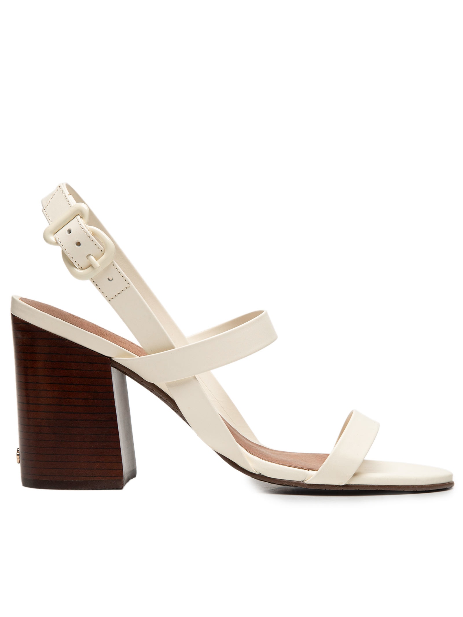 Sandália Feminina Salto Grosso Alto Classic Branco Capodarte