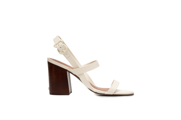 Sandália Feminina Salto Grosso Alto Classic - Branco