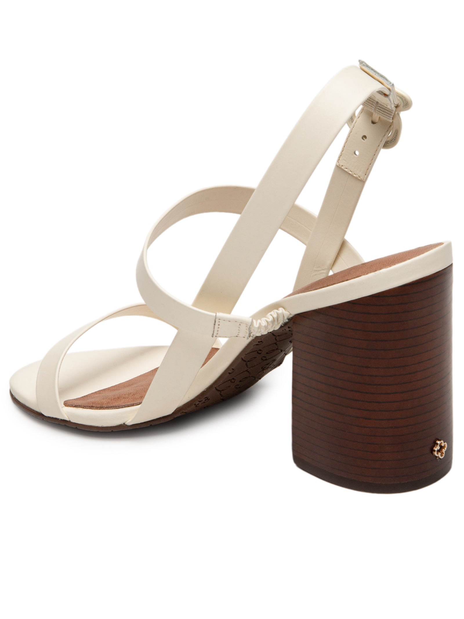 Sandália Feminina Salto Grosso Alto Classic Branco Capodarte