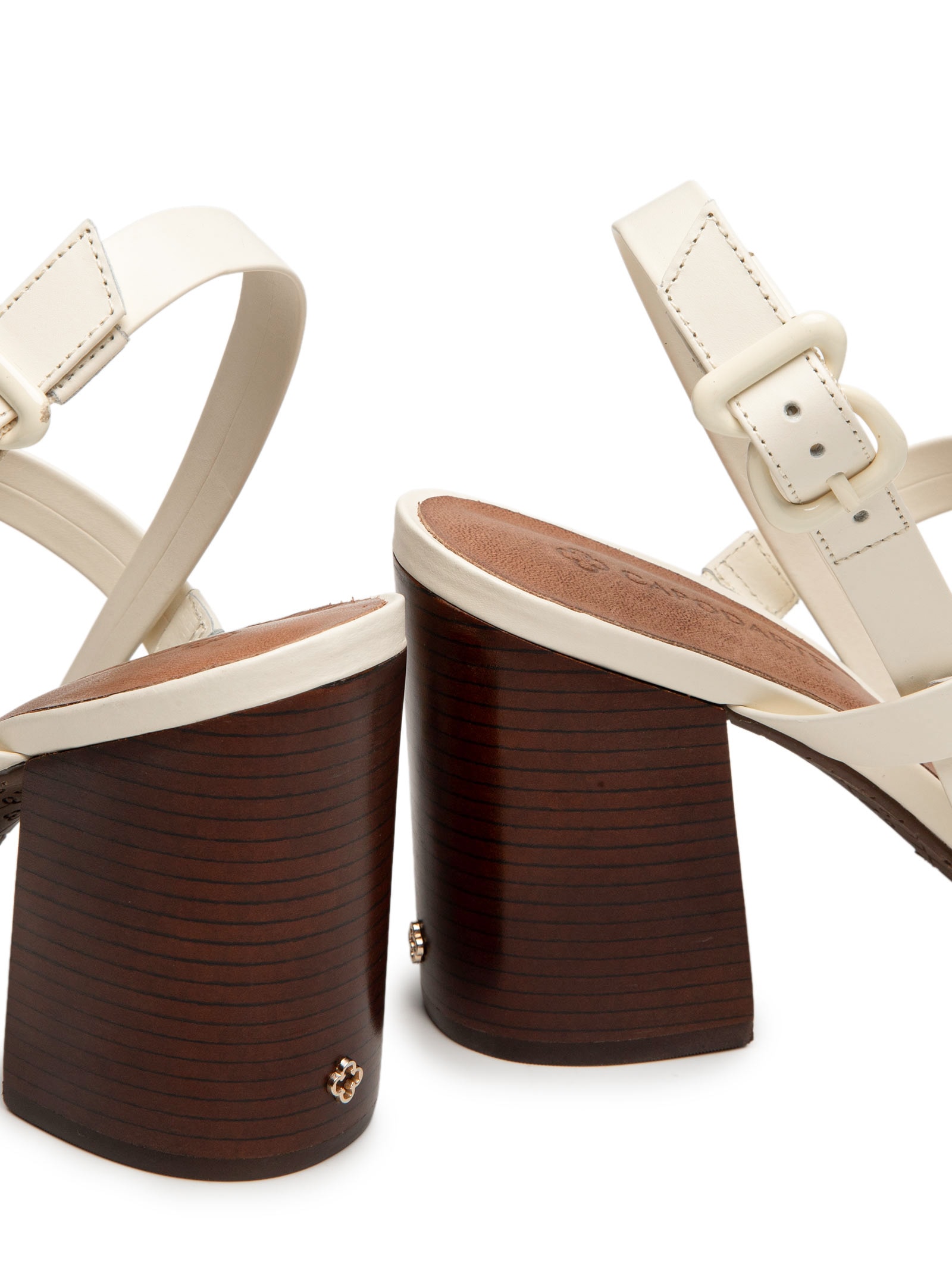 Sandália Feminina Salto Grosso Alto Classic Branco Capodarte