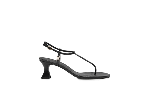 Sandália Feminina Salto Grosso Médio Mestiço Caviar – Preto