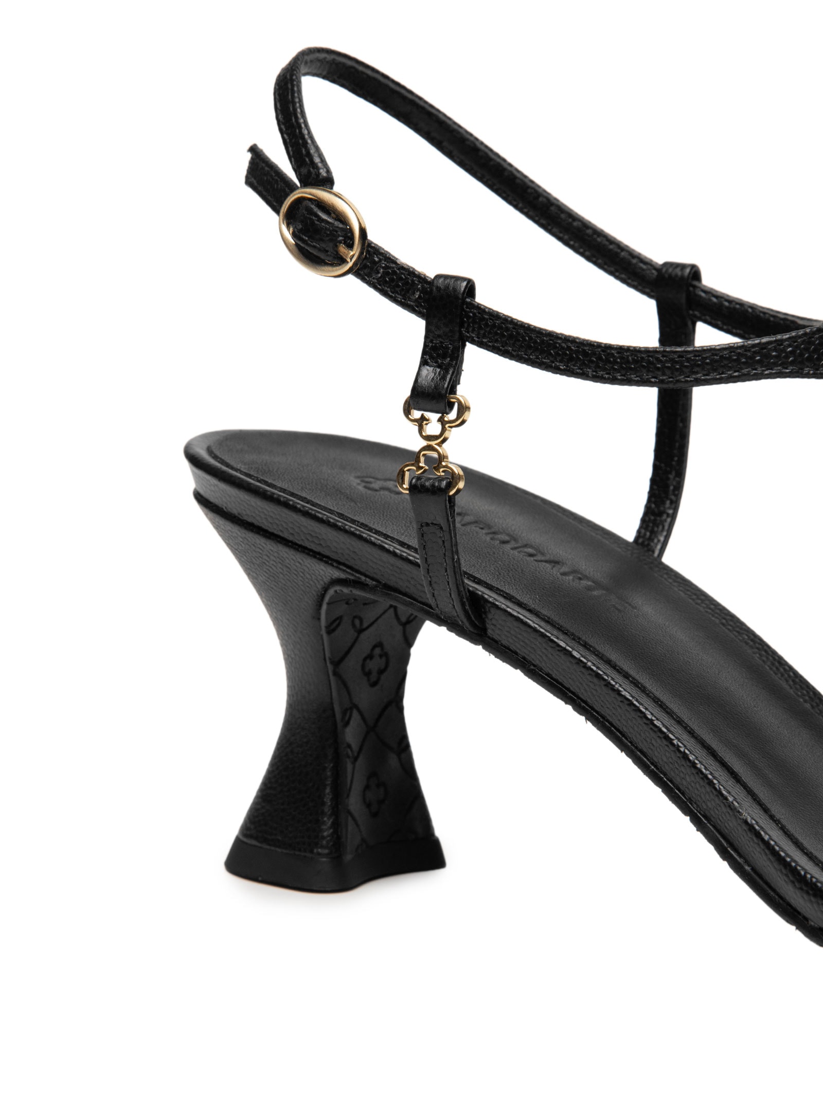 Sandália Feminina Salto Grosso Médio Mestiço Caviar – Preto Capodarte