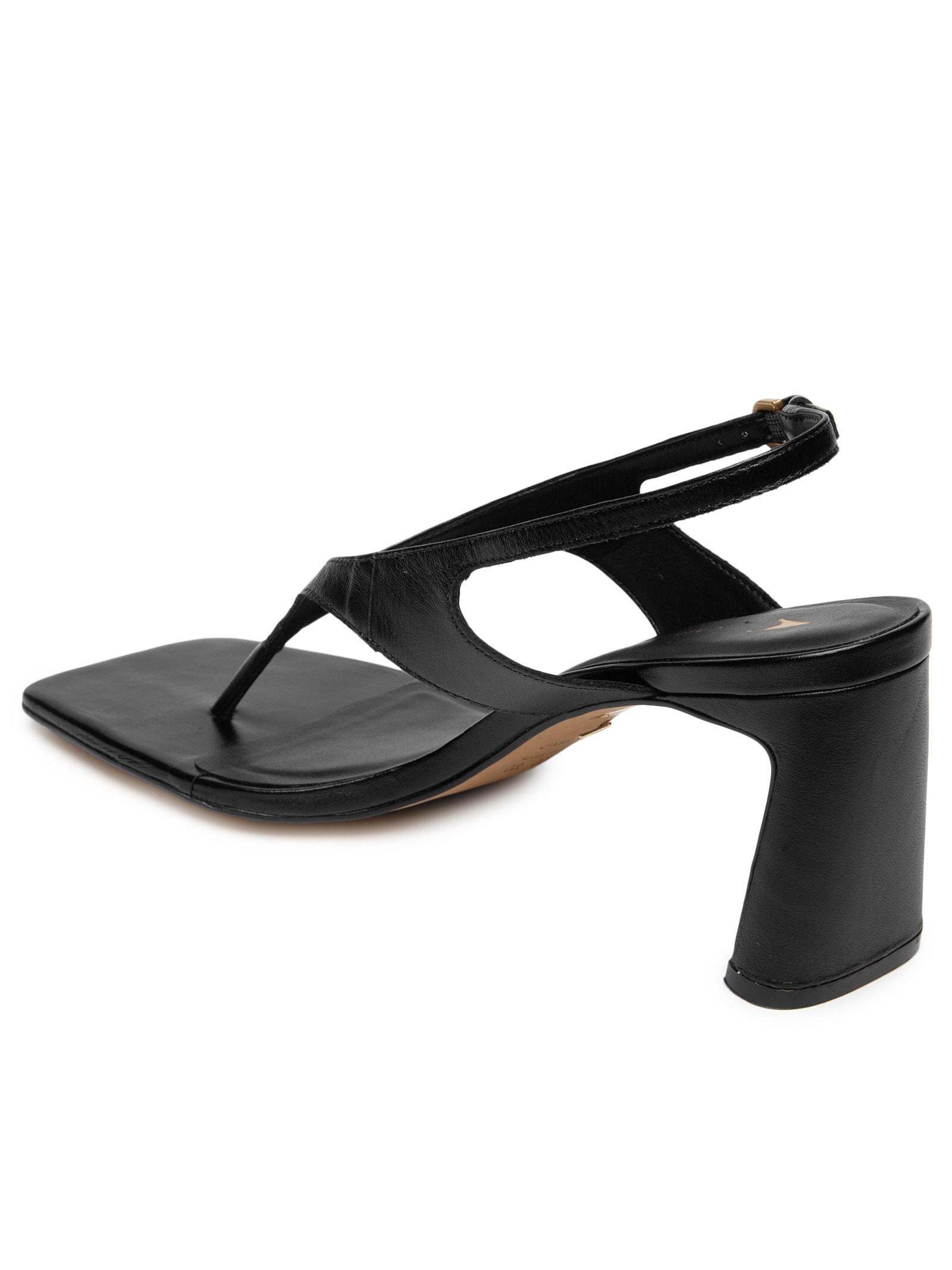 Sandália Feminina Salto Grosso Médio Trento – Preto Carrano