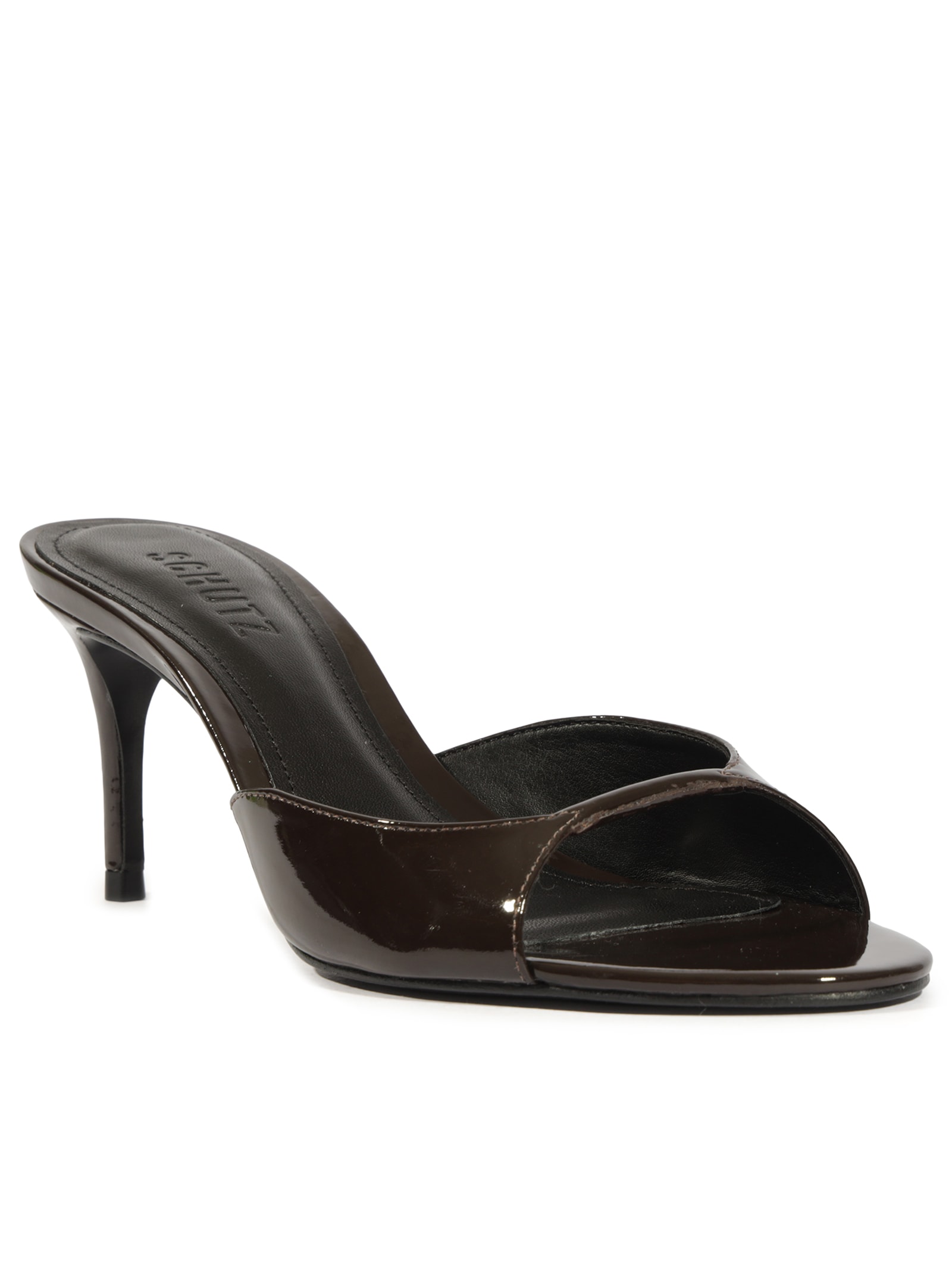 Sandália Feminina Salto Médio Marrom Schutz