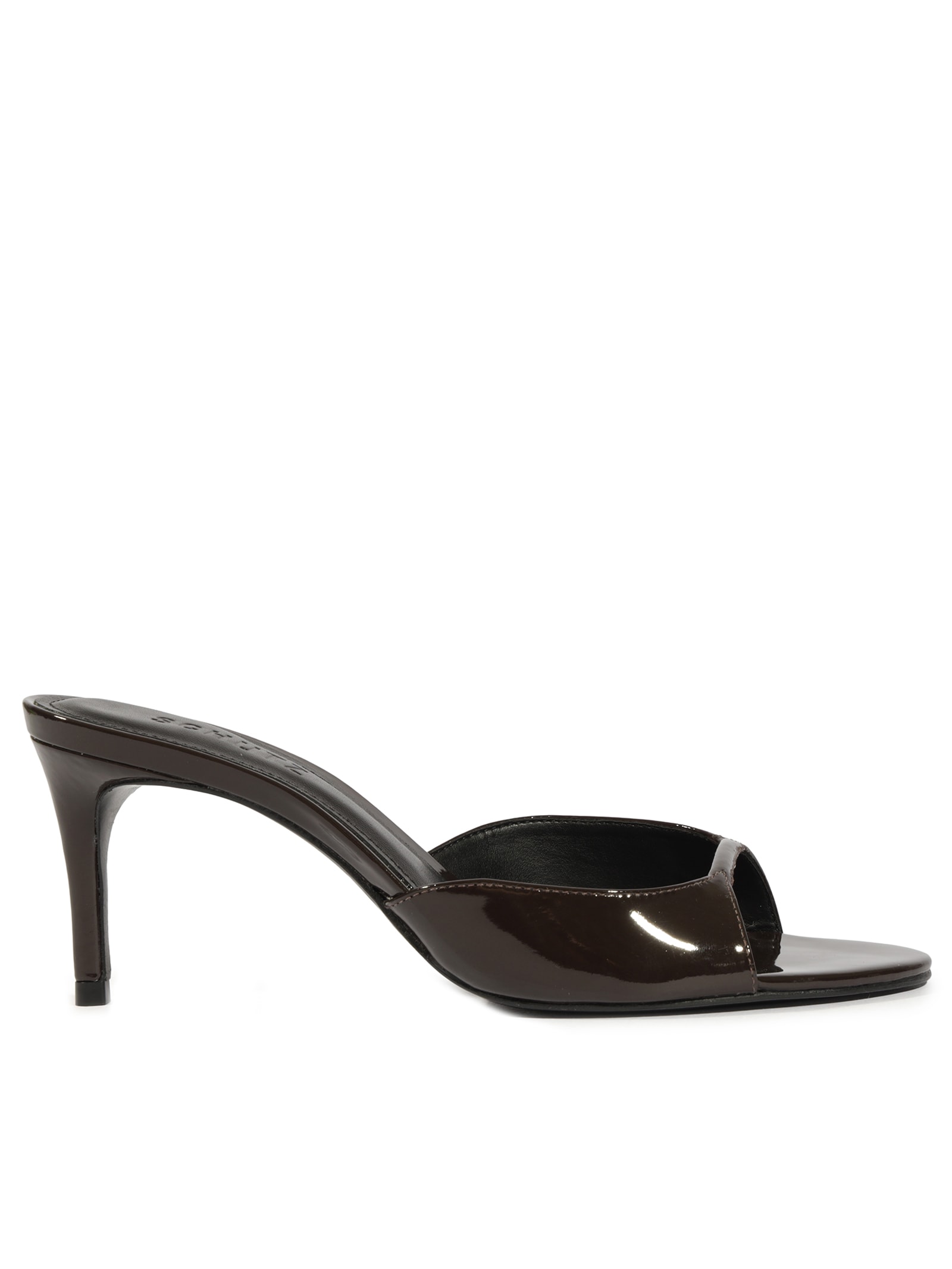 Sandália Feminina Salto Médio Marrom Schutz