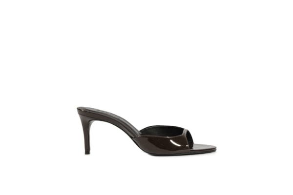 Sandália Feminina Salto Médio - Marrom