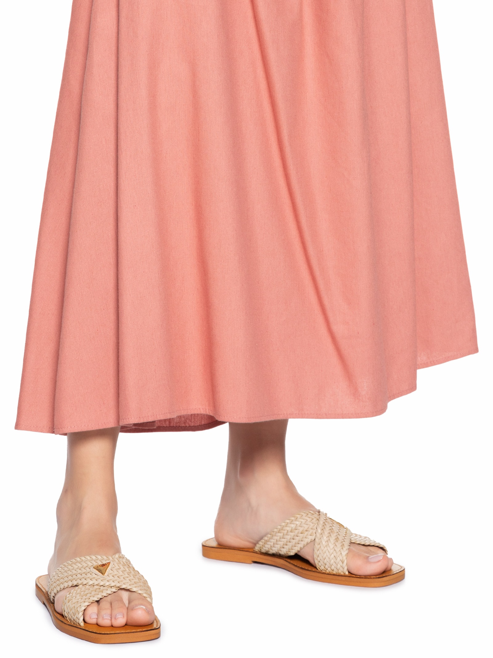 Sandália Feminina Salto Rasteiro Branco Schutz