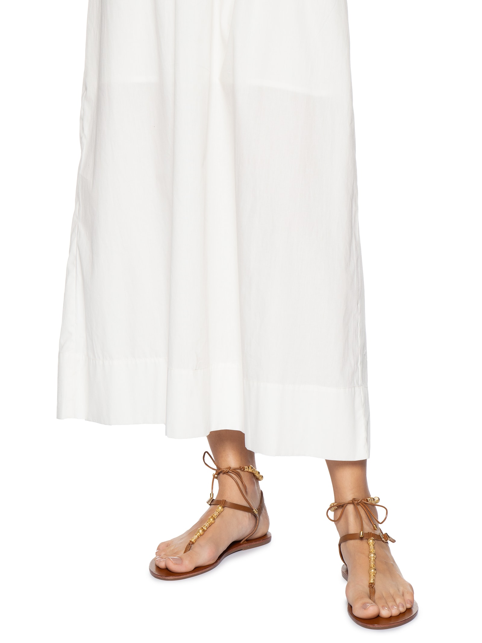 Sandália Feminina Salto Rasteiro Marrom Schutz