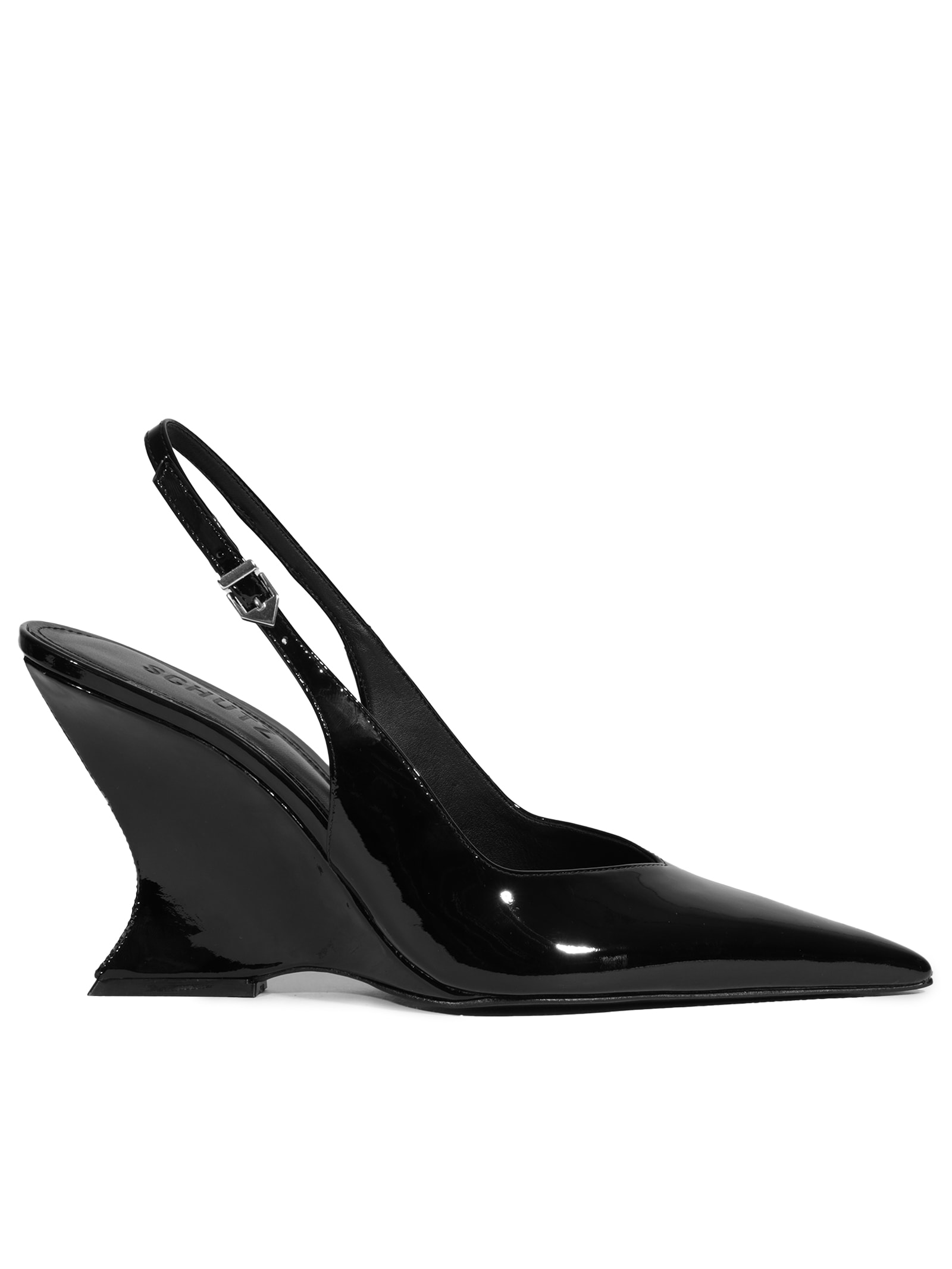 Sandália Feminina Siena Buckle Verniz Preto Schutz