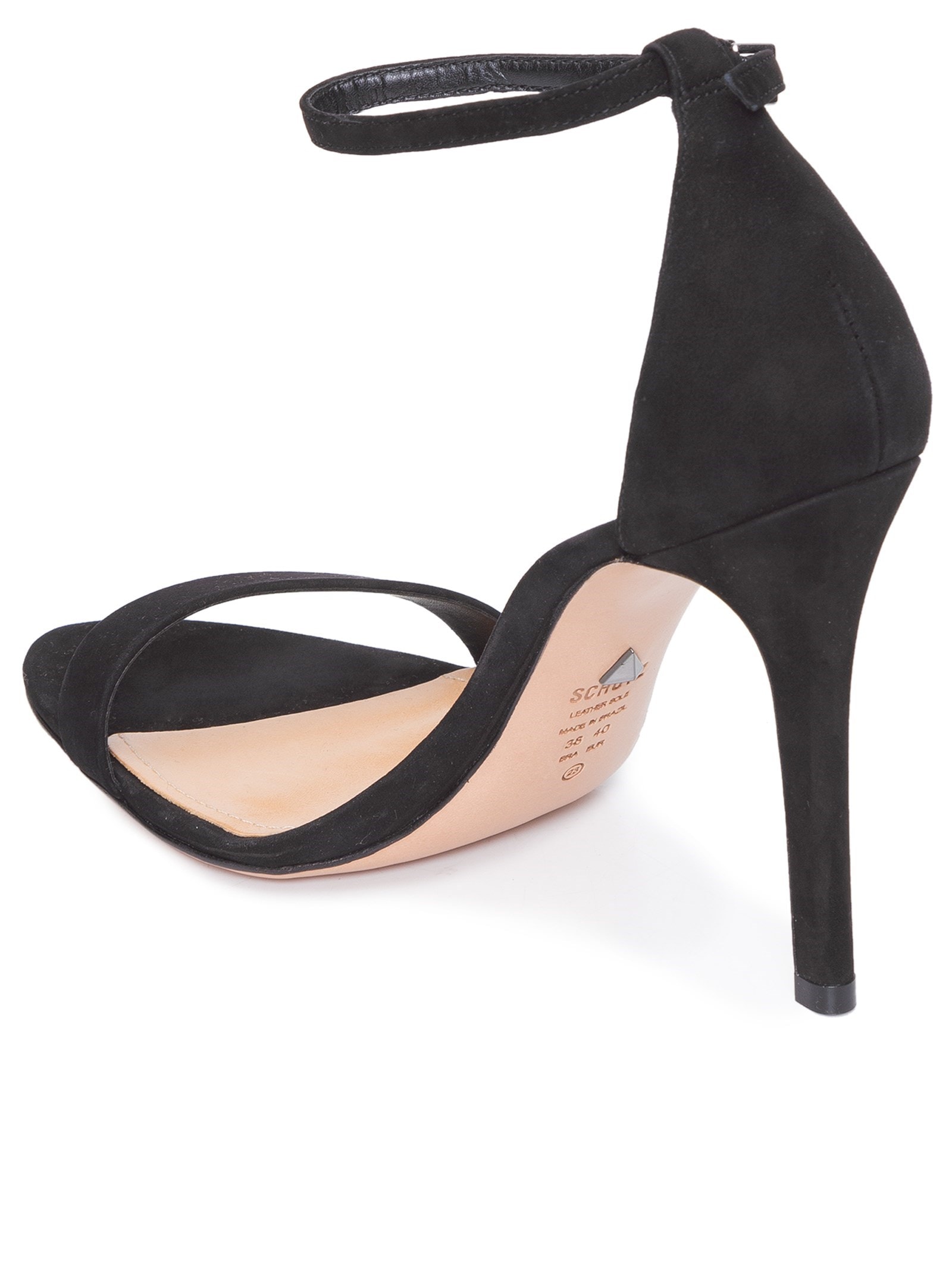 Sandália Feminina Single Nobuck Preto Schutz