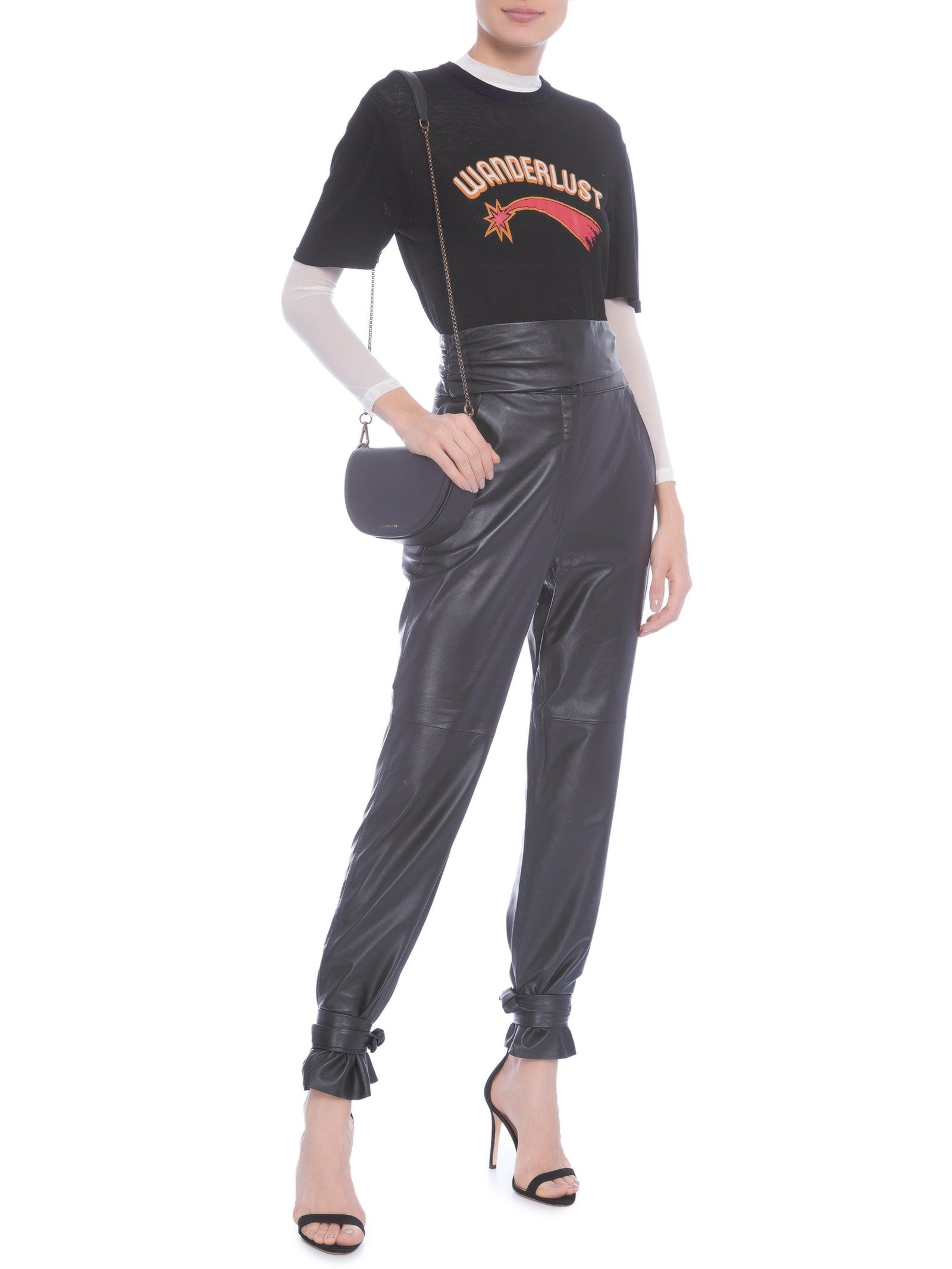 Sandália Feminina Single Nobuck Preto Schutz