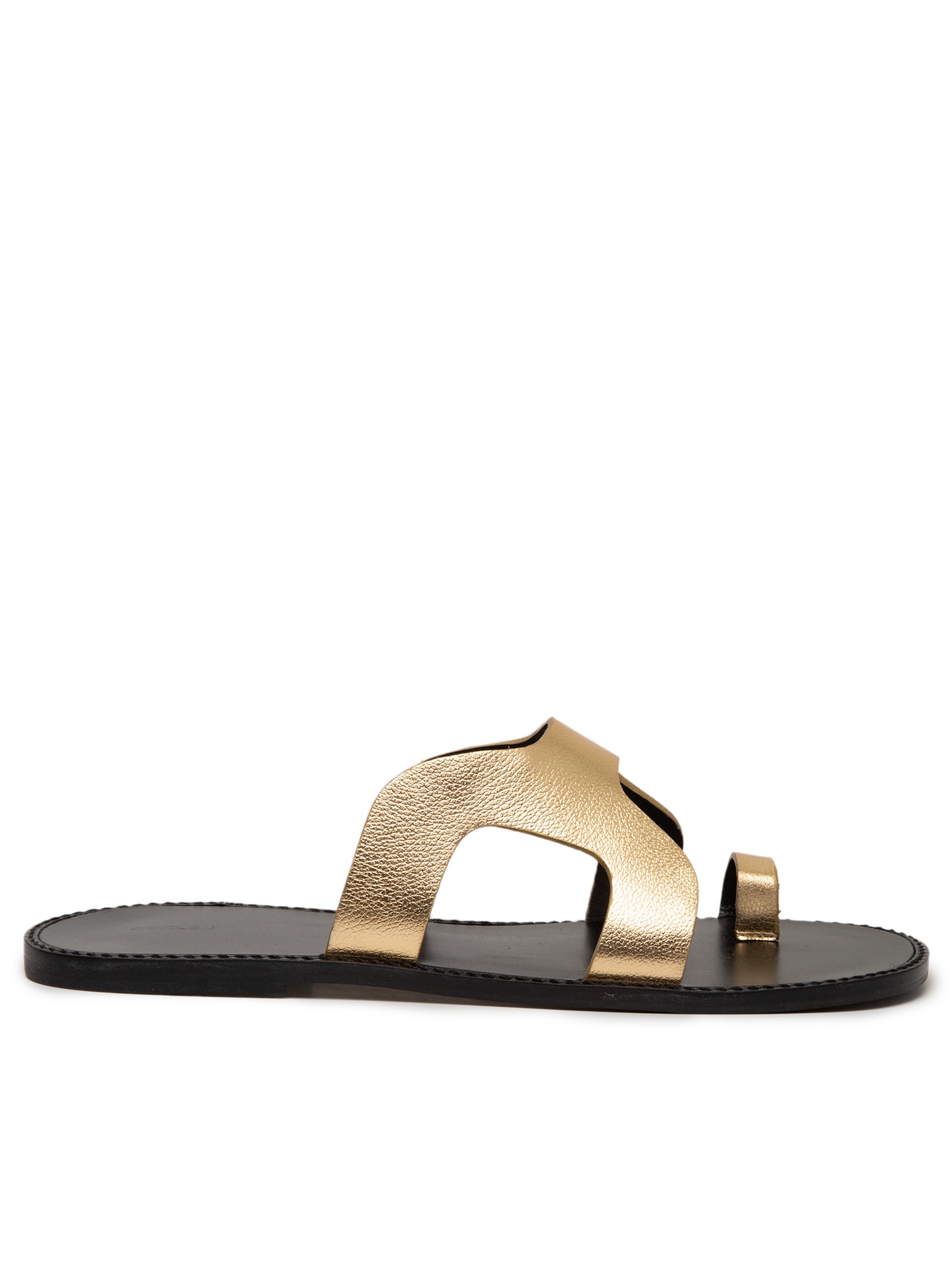 Sandália Feminina Slide Calçadão Dourado Osklen