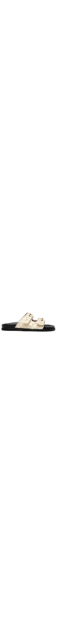 Sandália Feminina Slide Tiras Pirarucu - Branco
