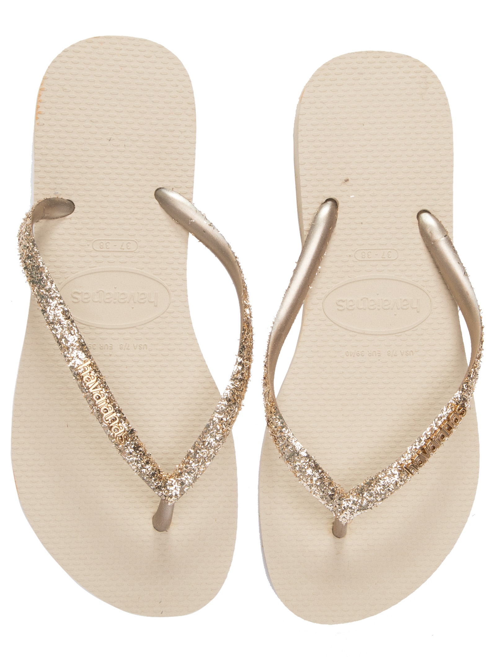 Sandália Feminina Slim Glitter Bege Havaianas
