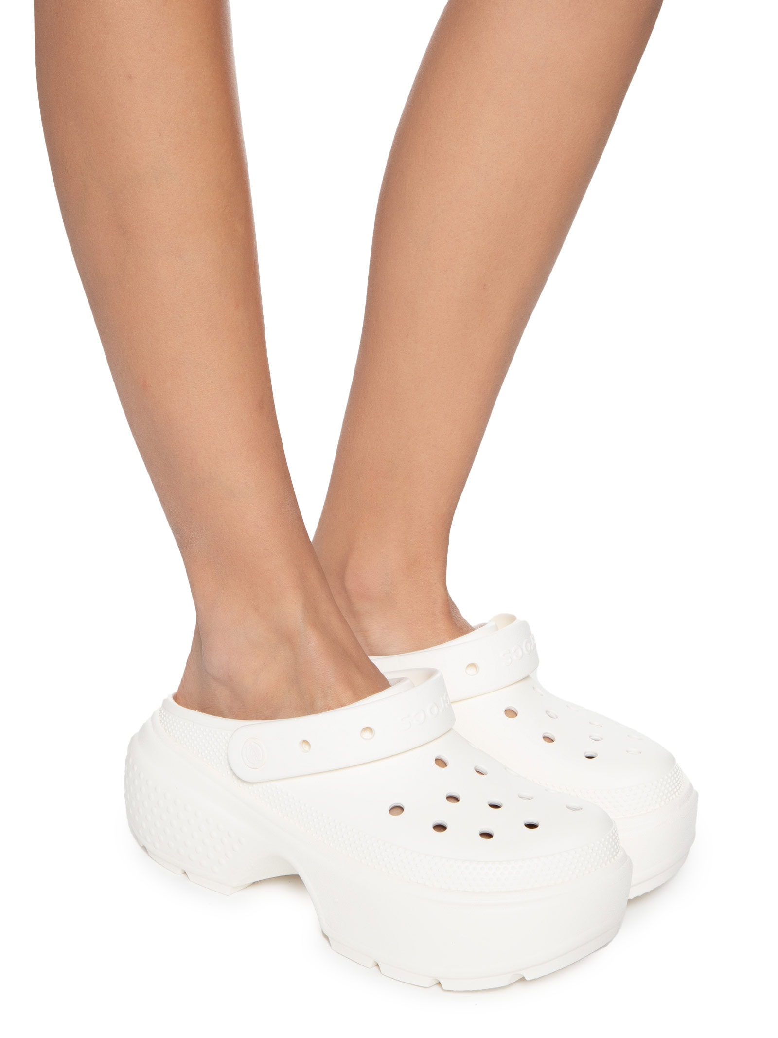 Crocs Sandália Feminina Stomp Clog Branco1