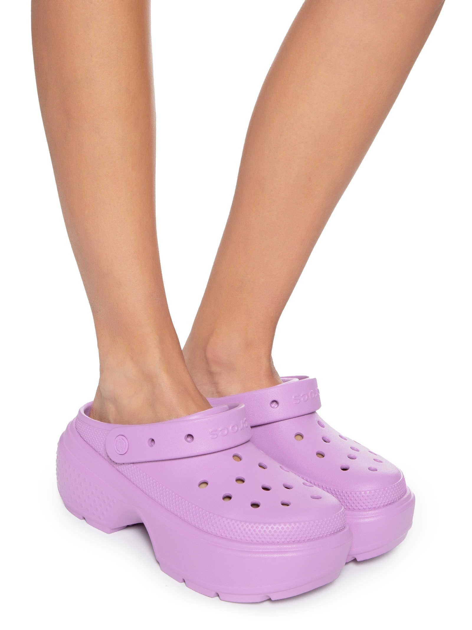 Sandália Feminina Stomp Clog Rosa Crocs