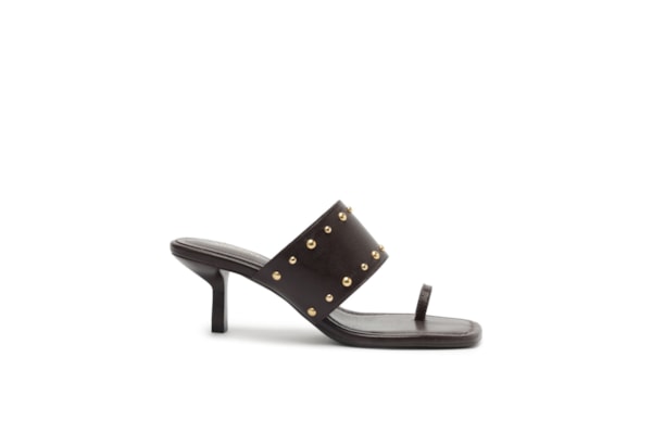 Sandália Feminina Tachas Metálicas - Marrom