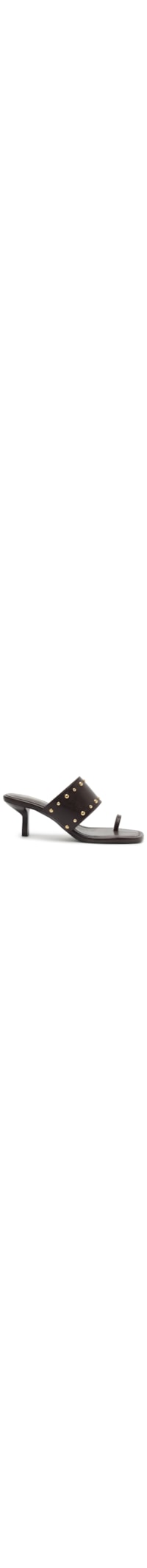 Sandália Feminina Tachas Metálicas - Marrom