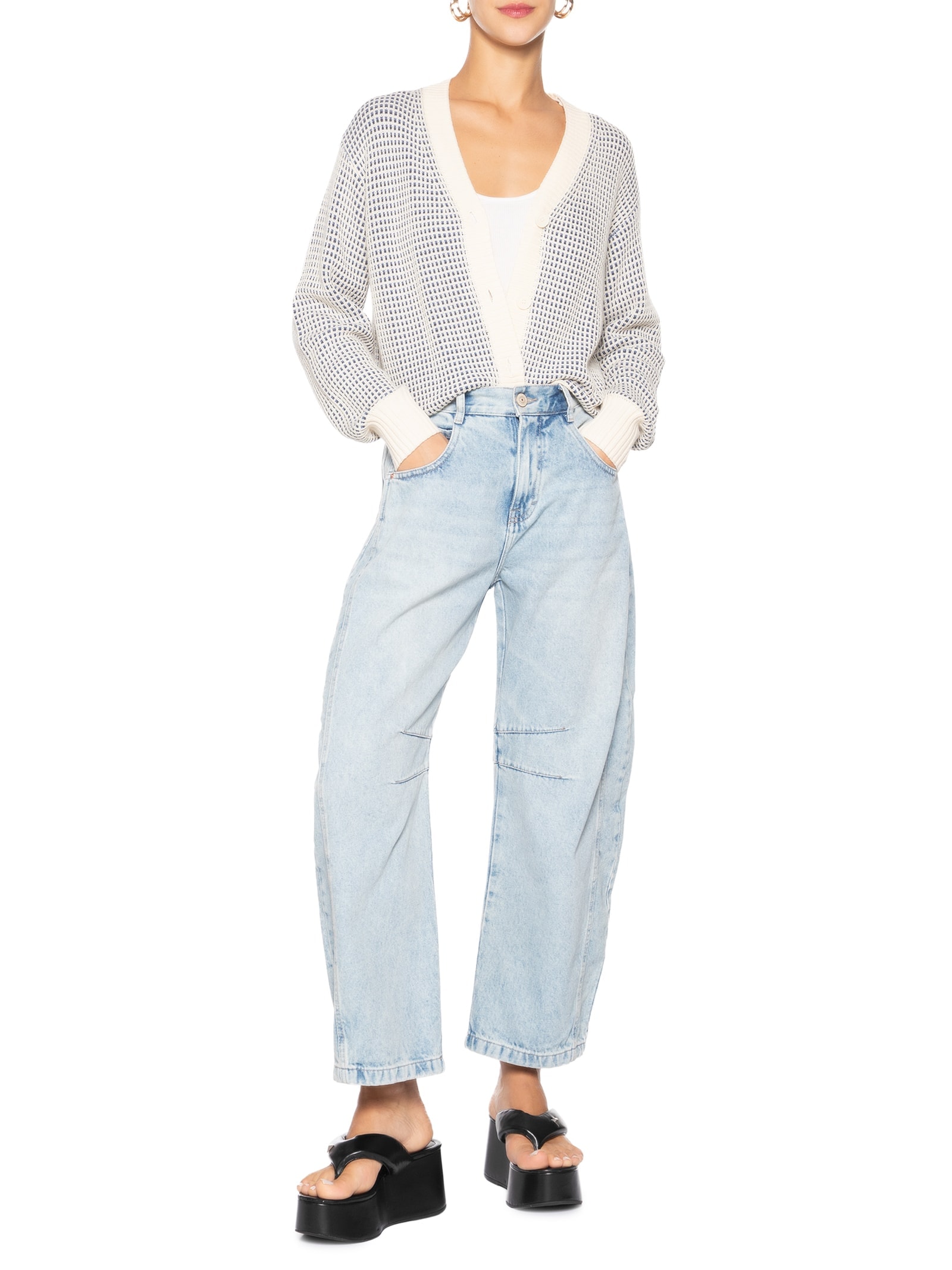 Sandália Feminina Tamanco Alto Ecowear Preto Schutz