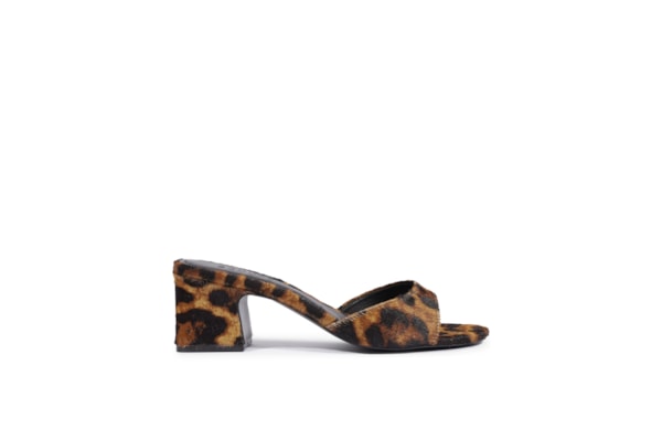 Sandália Feminina Tamanco Baixo - Animal Print