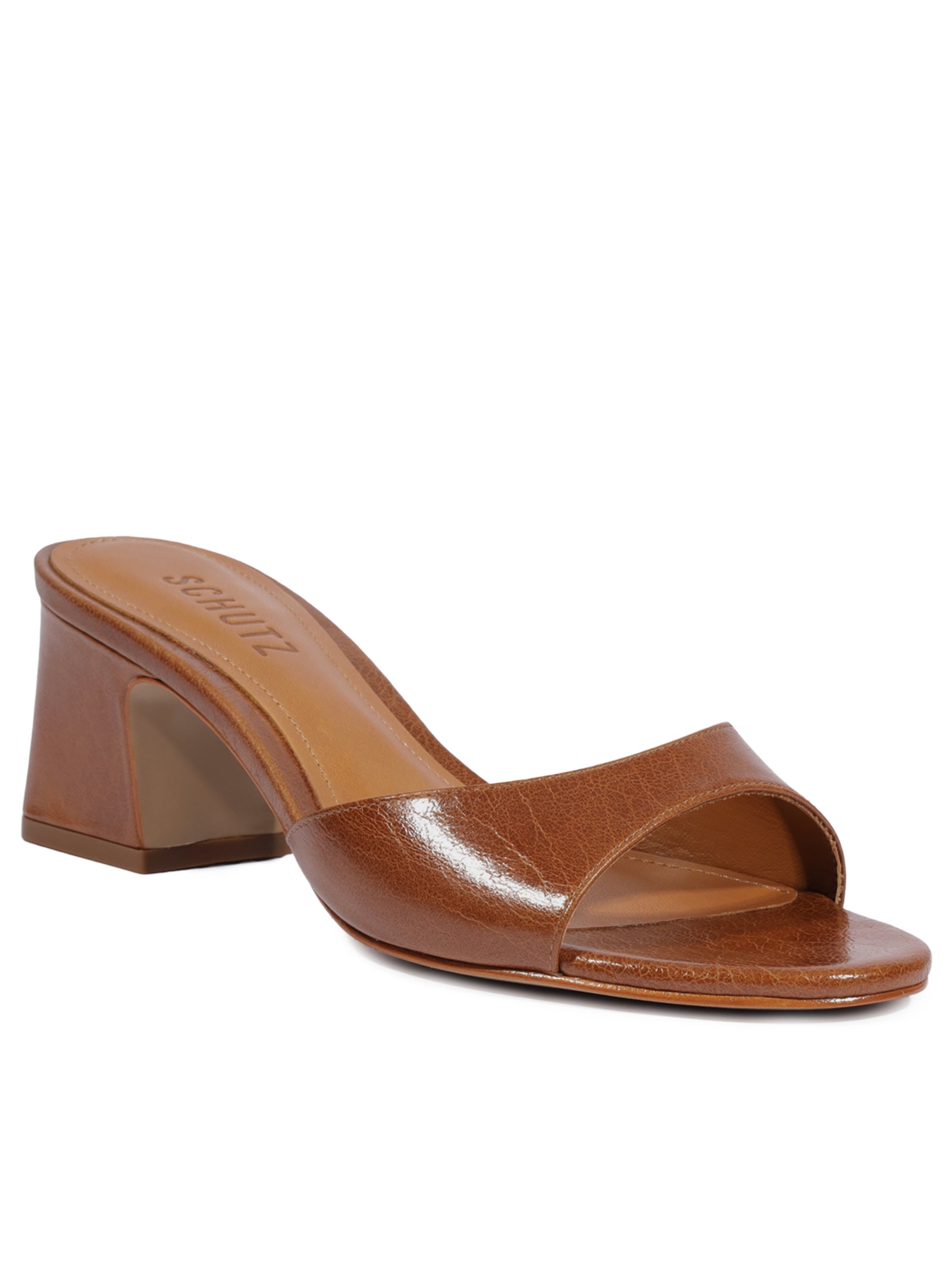 Sandália Feminina Tamanco Baixo – Marrom Schutz