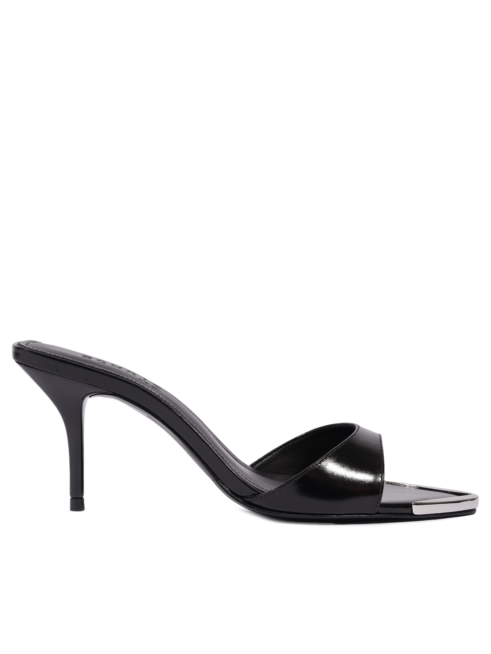 Sandália Feminina Tamanco Mule Couro Preto Schutz
