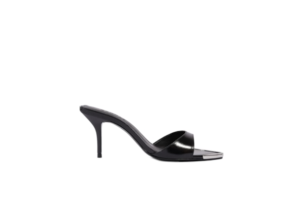 Sandália Feminina Tamanco Mule Couro - Preto