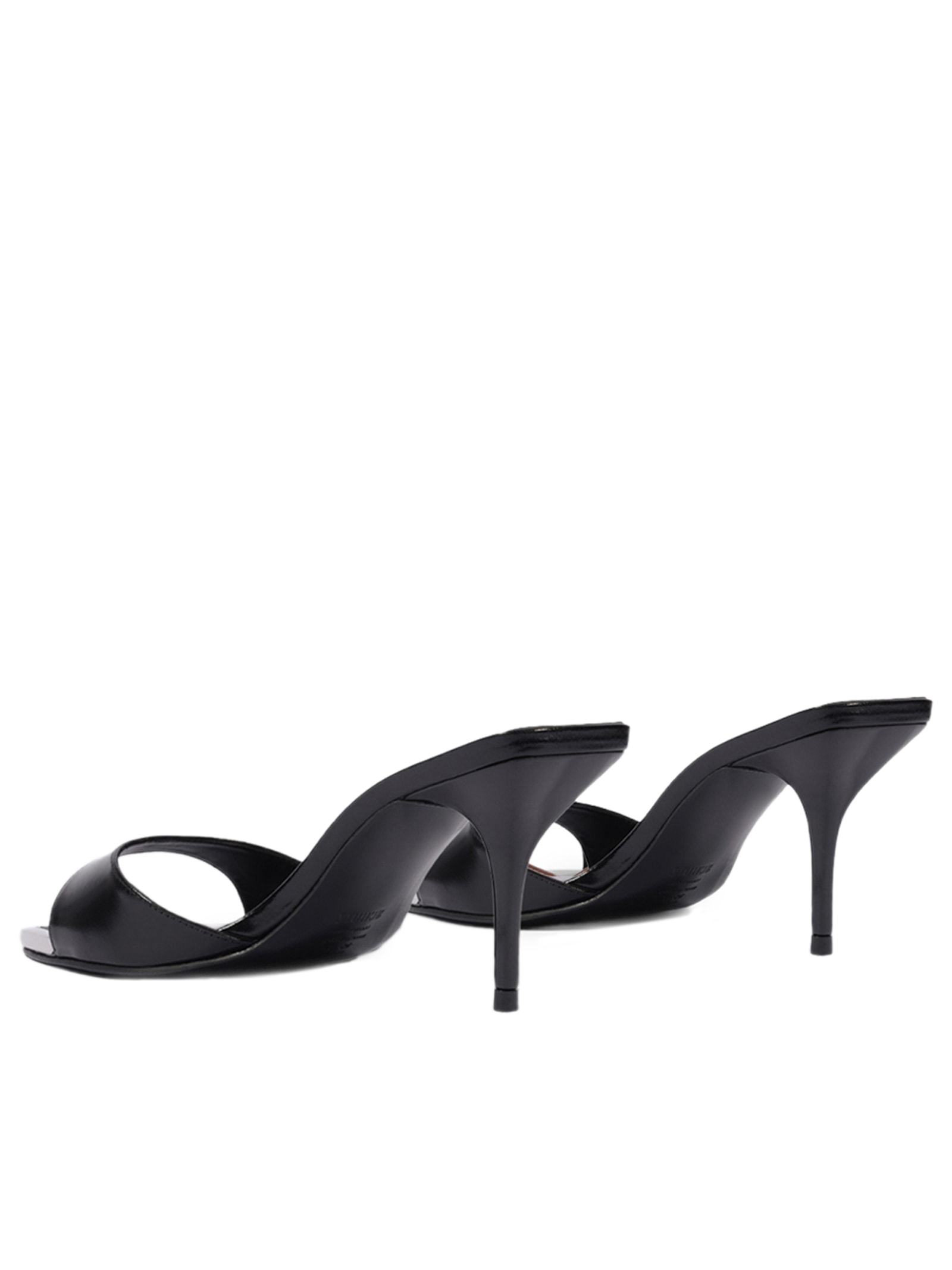 Sandália Feminina Tamanco Mule Couro Preto Schutz