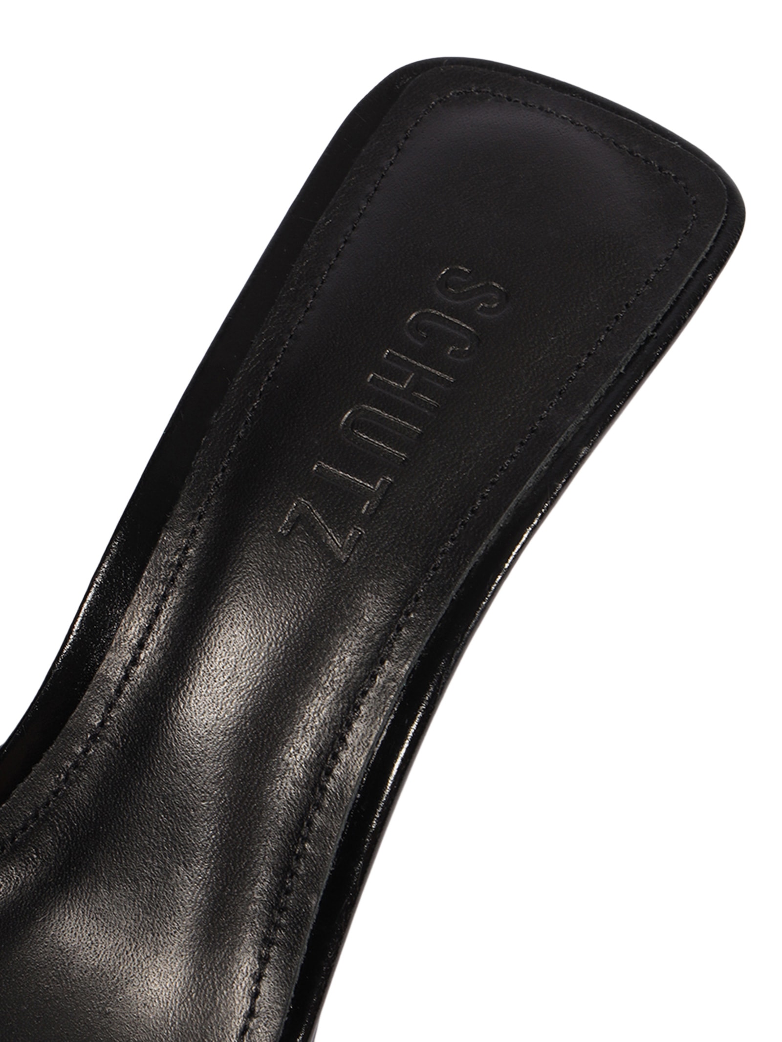 Sandália Feminina Tamanco Mule Couro Preto Schutz