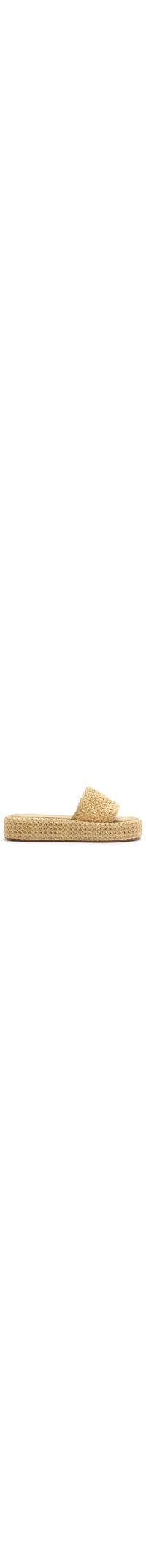 Sandália Feminina Tamanco Palha Natural Flatform Tira Emma - Bege