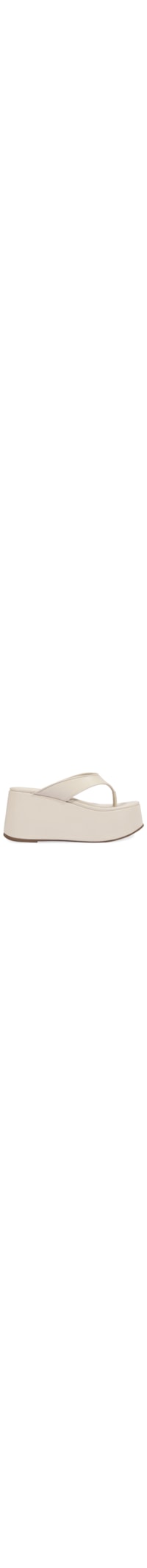 Sandália Feminina Tamanco Plataforma Couro - Branco