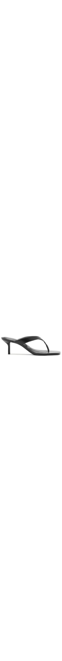 Sandália Feminina Tamanco Salto Fino Tiras - Preto