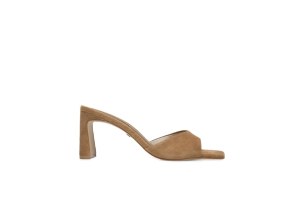 Sandália Feminina Tamanco Suede Saddle – Marrom