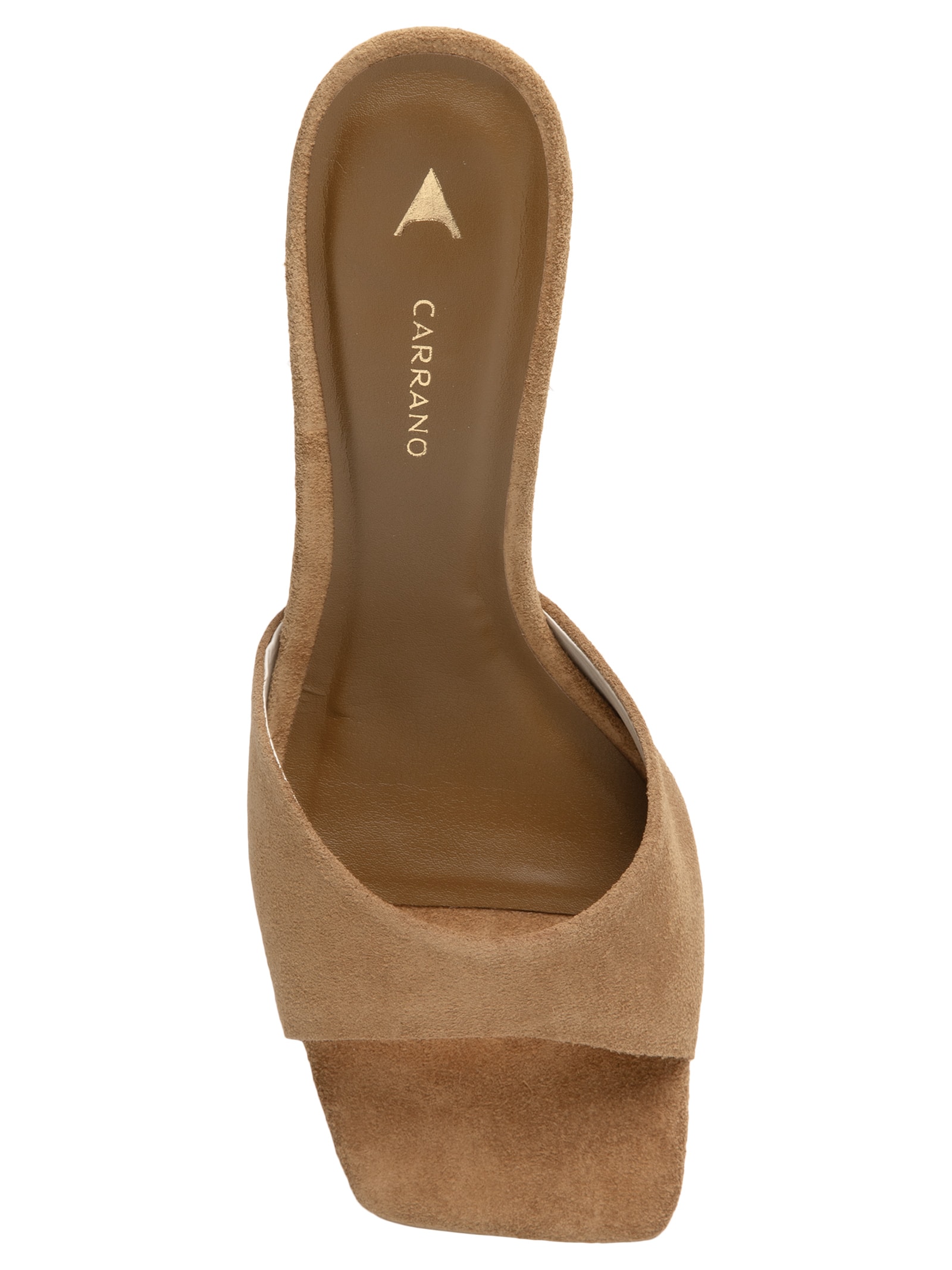 Sandália Feminina Tamanco Suede Saddle – Marrom Carrano