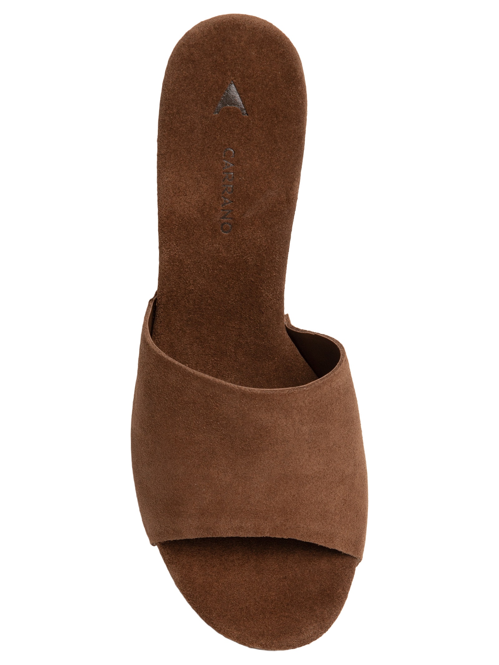 Sandália Feminina Tamanco Suede Walnut – Marrom Carrano