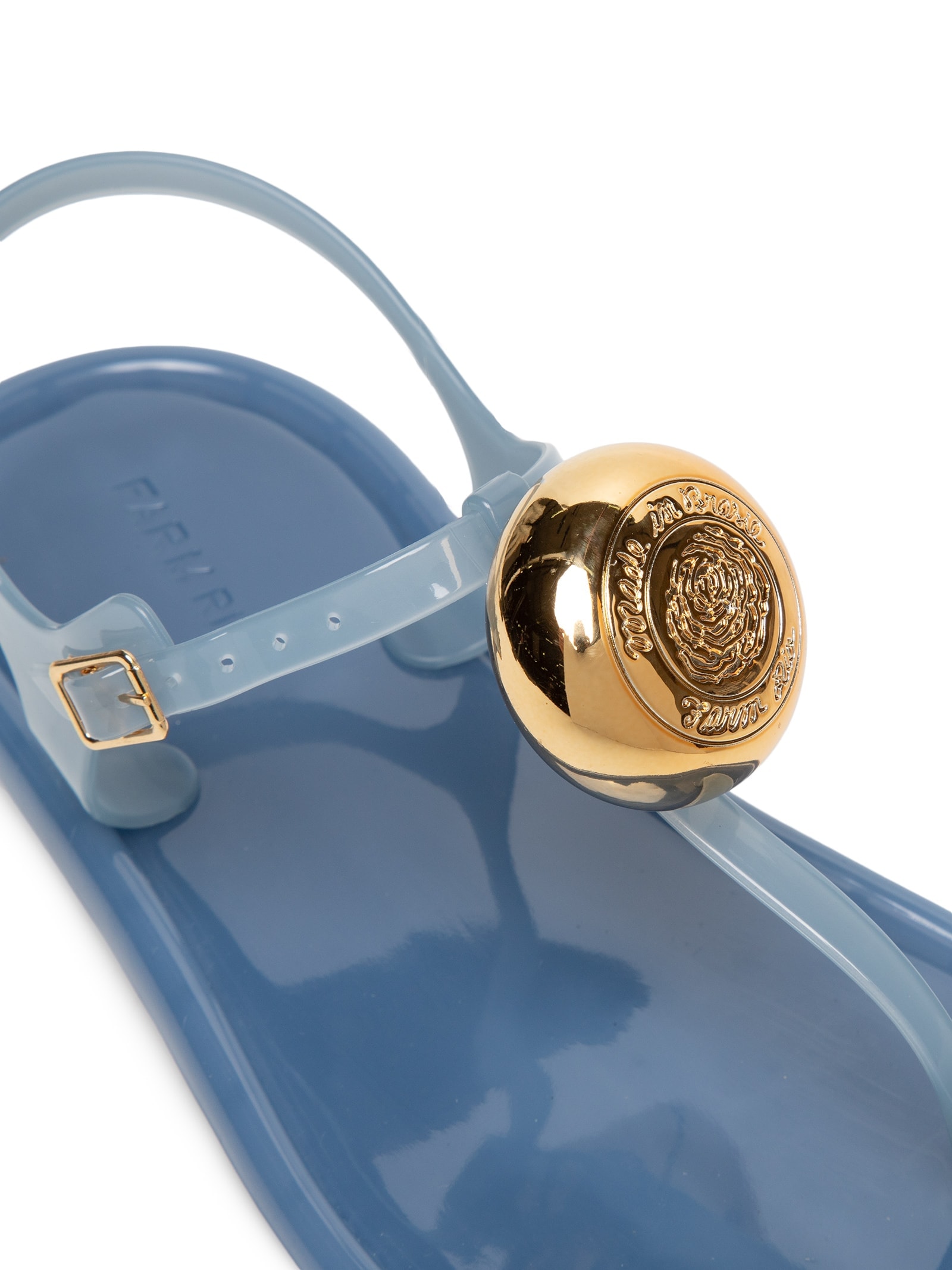 Sandália Feminina Tira Pvc 65 A Azul Farm Rio