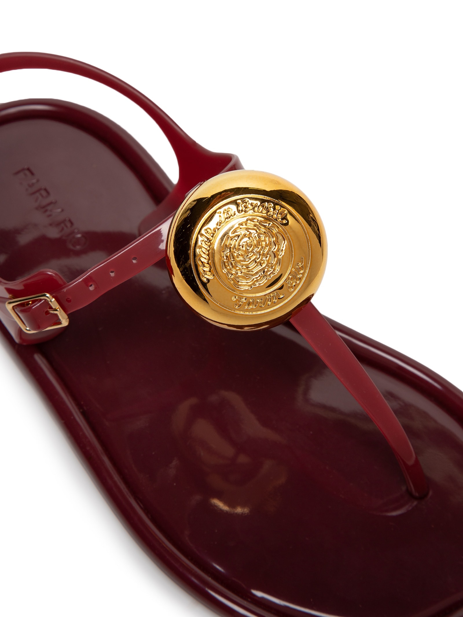 Sandália Feminina Tira Pvc 65 A Marrom Farm Rio