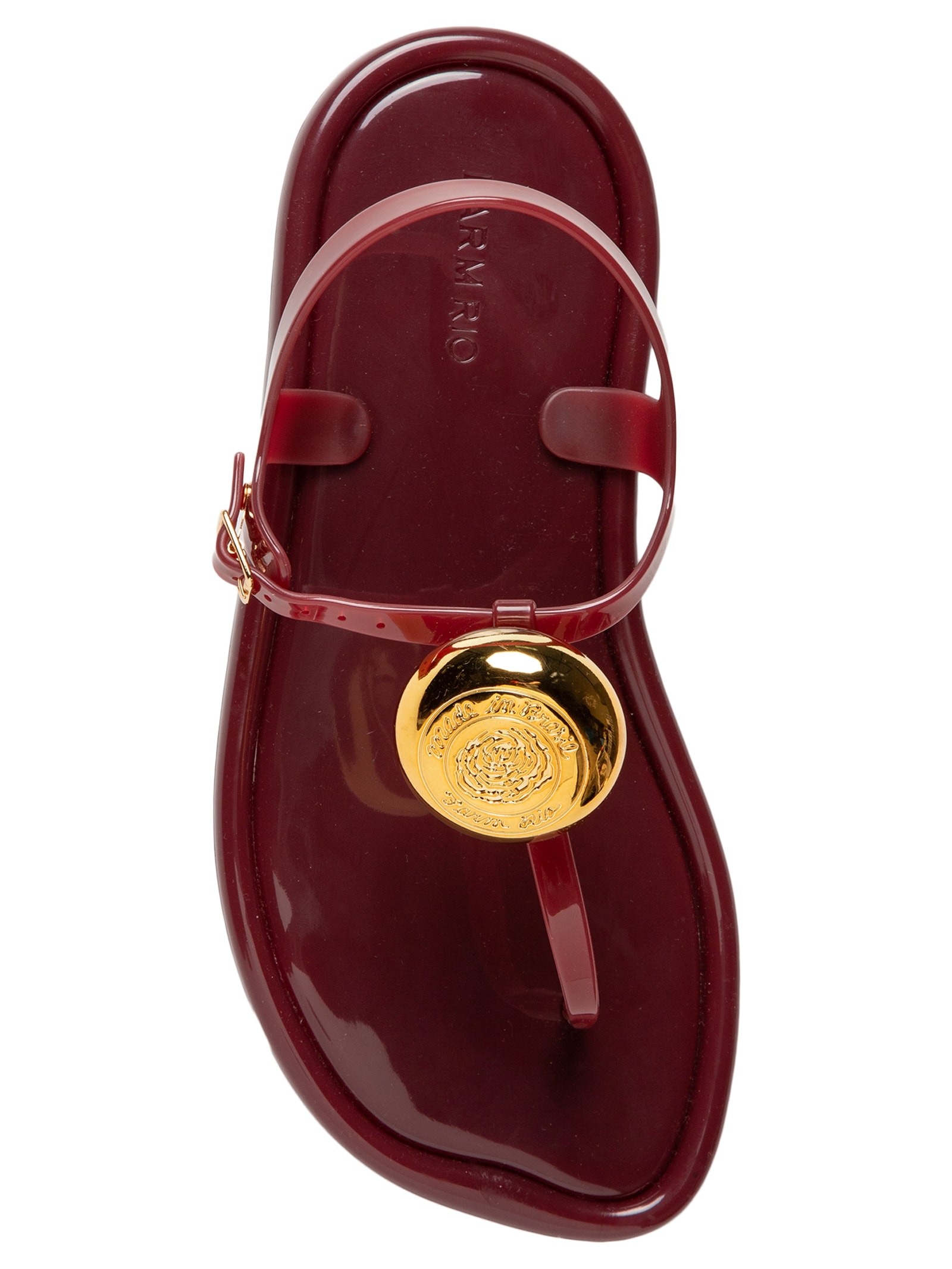 Sandália Feminina Tira Pvc 65 A Marrom Farm Rio