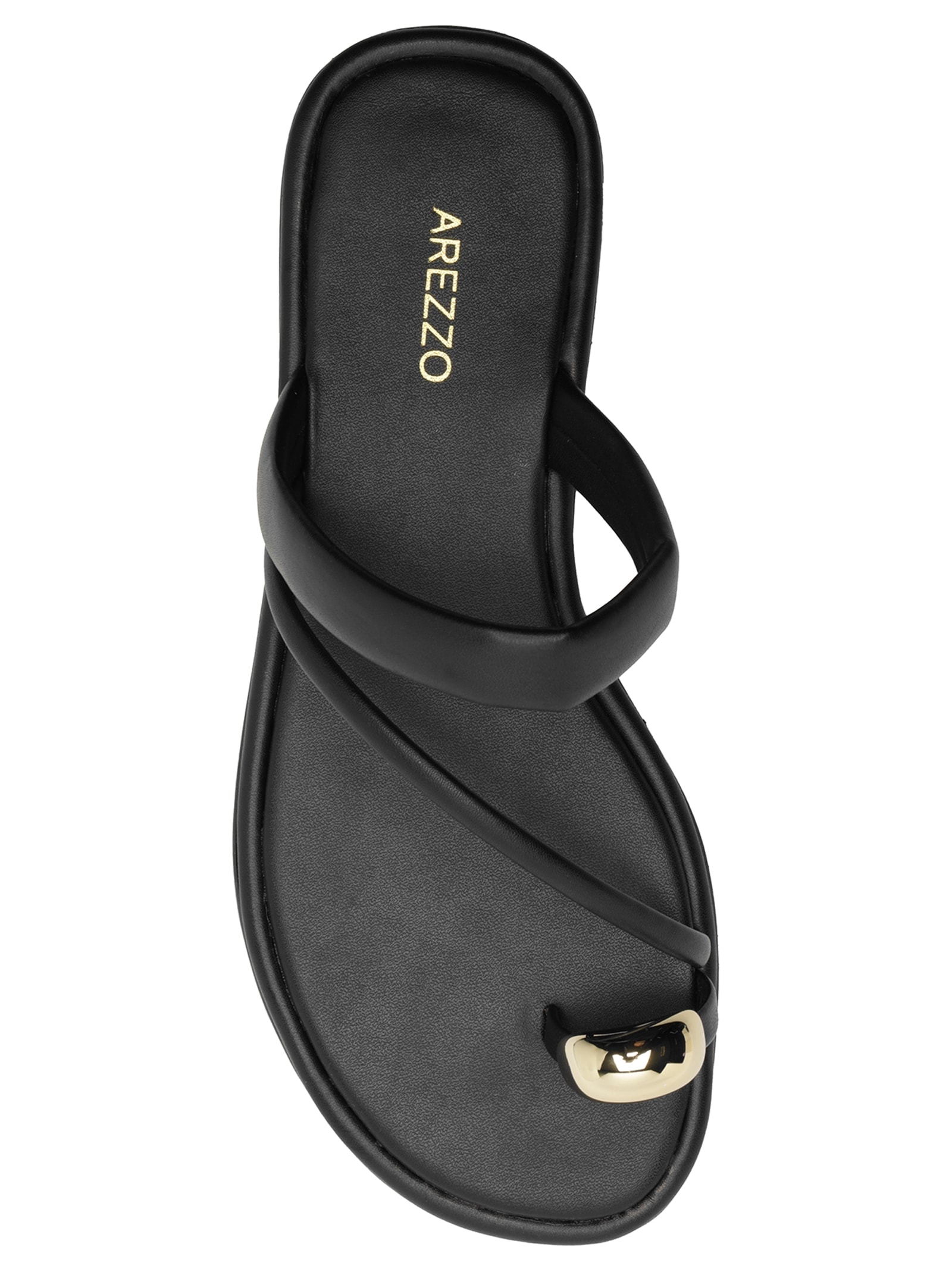 Sandália Feminina Tiras Finas Preto Arezzo