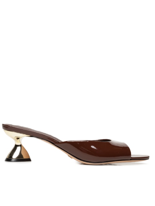 Sandália Feminina Verniz – Marrom