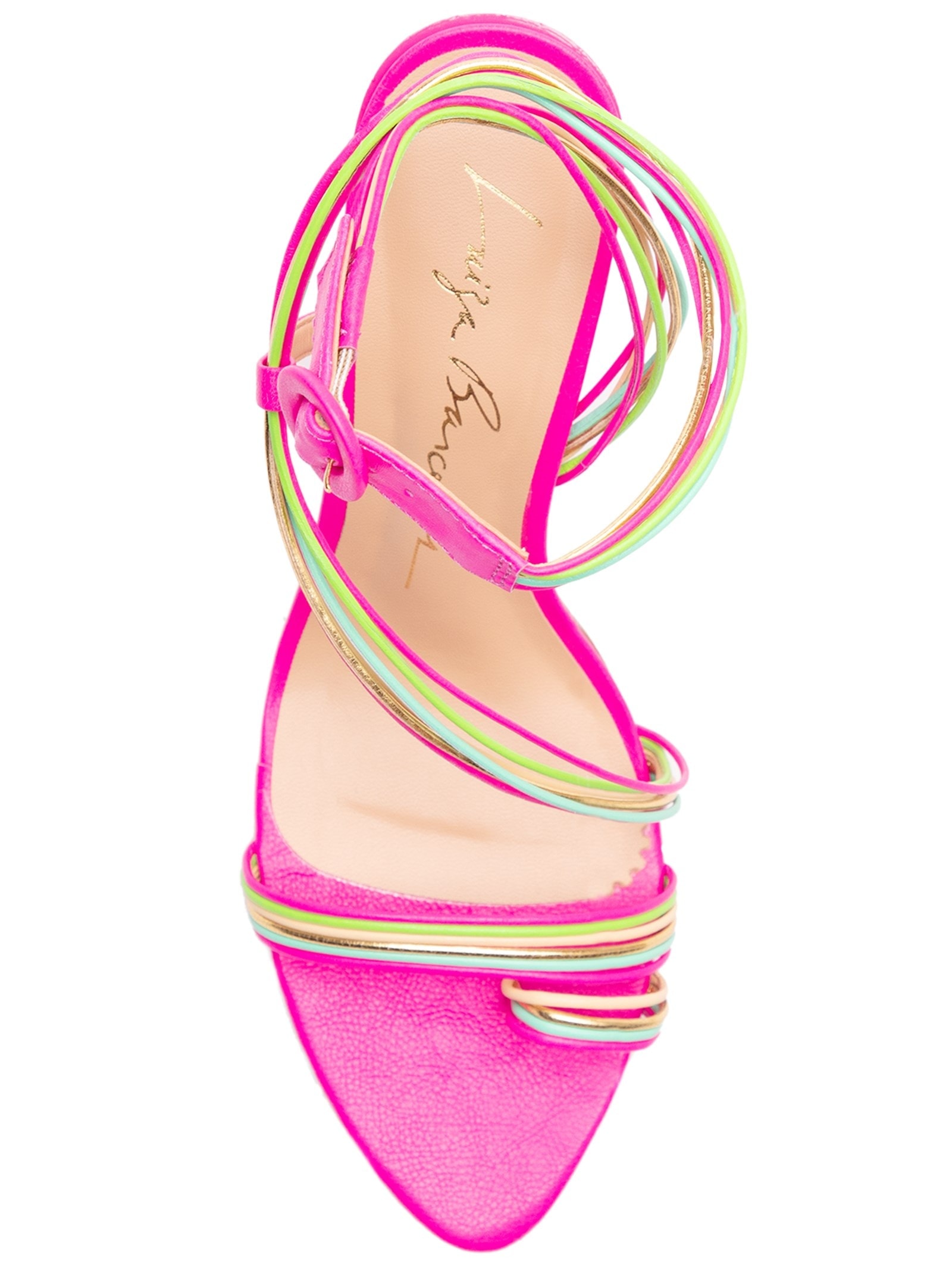 Sandália Grease Orquidea Grease Lagoon Metalcolor Rosa Luiza Barcelos