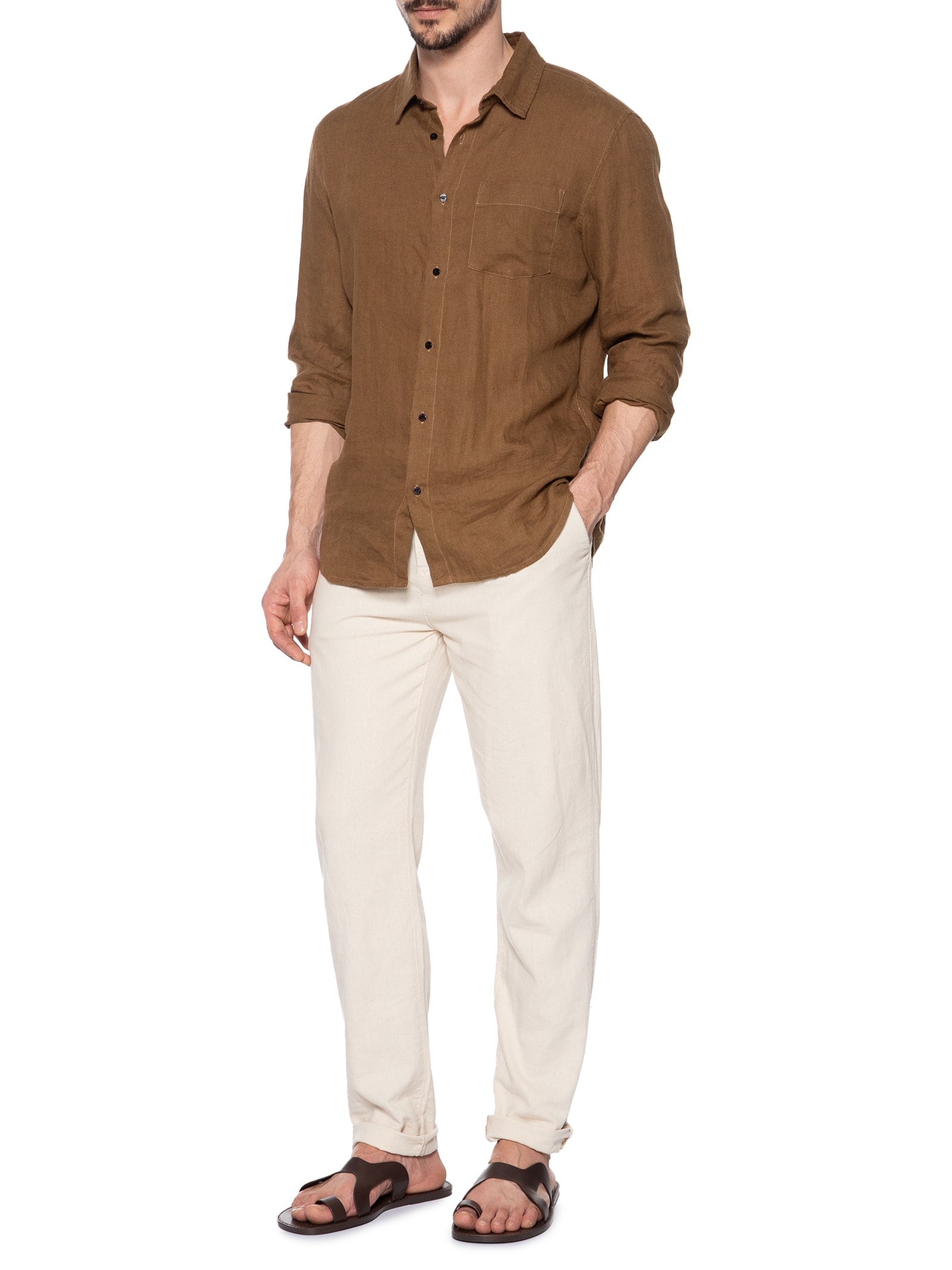 Sandália Masculina Calçadão Marrom Osklen