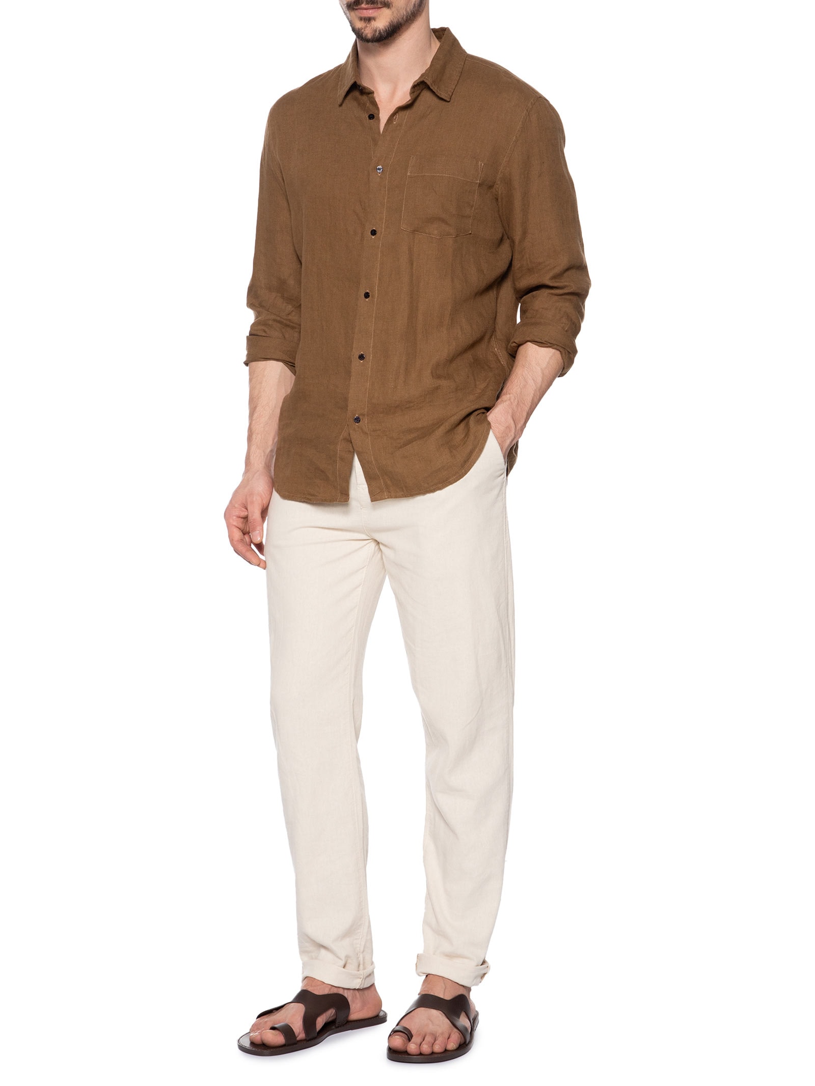 Sandália Masculina Calçadão Marrom Osklen