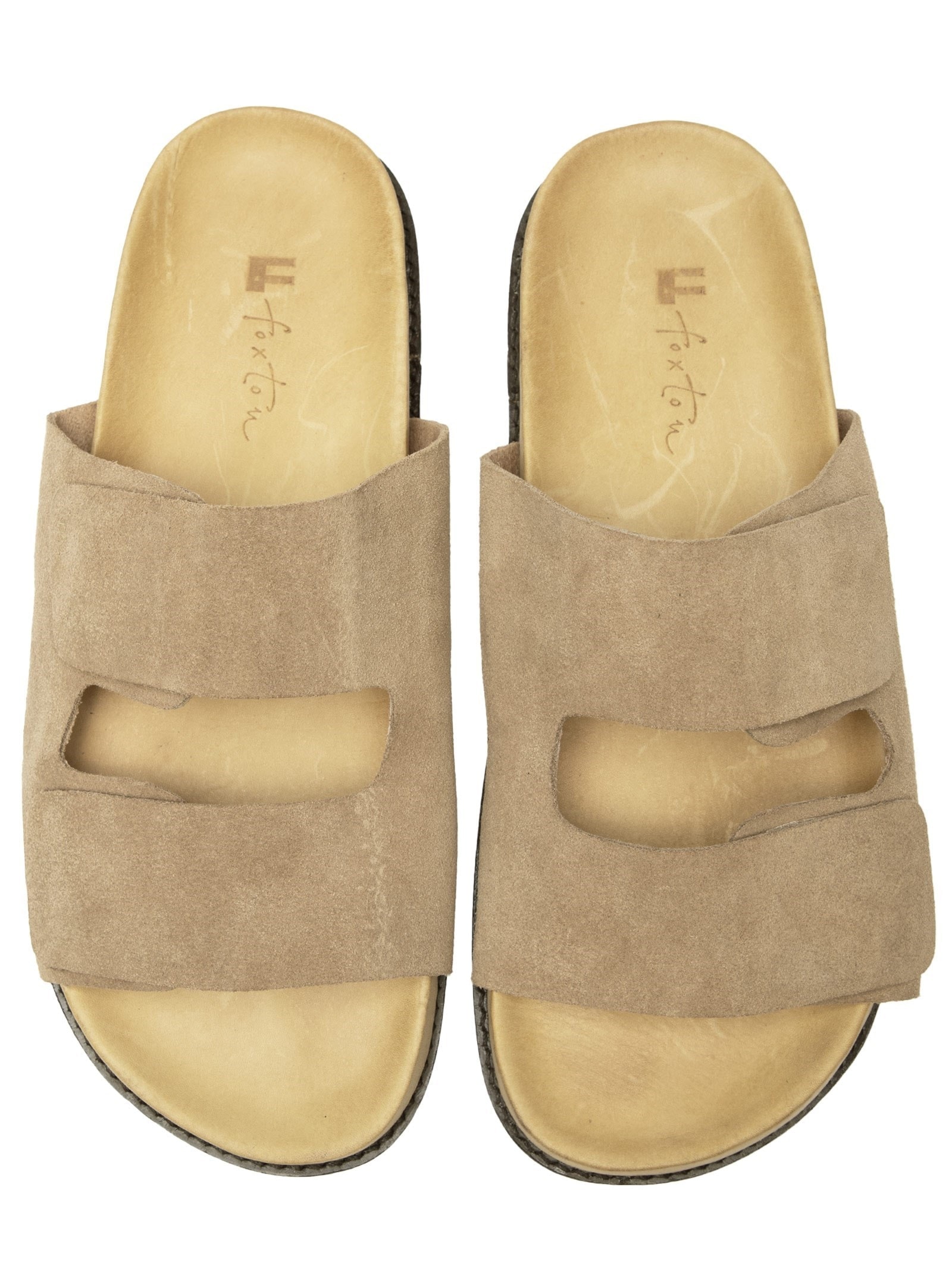 Sandália Masculina Camurça Alanya Bege Foxton